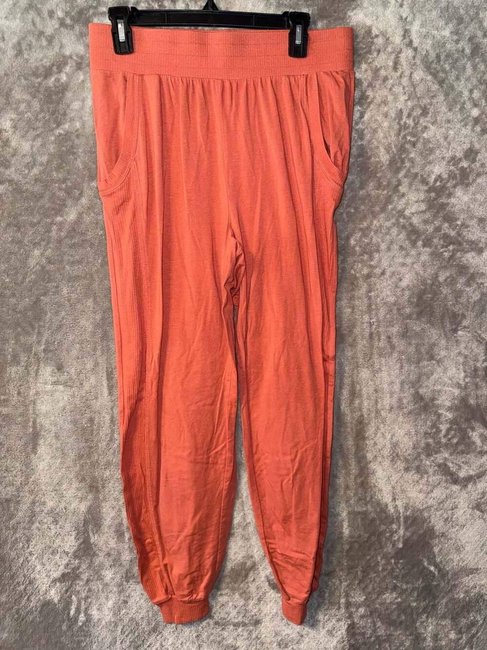 AnyBody Women's Size Small Tall Jogger Pants Rust Orange